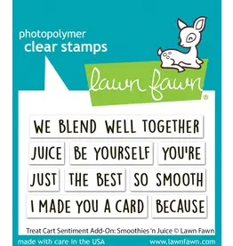 LAWN FAWN LAWN FAWN TREAT CART SENTIMENT SMOOTHIES 'N JUICE ADD-ON CLEAR STAMP SET