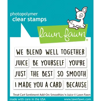 LAWN FAWN LAWN FAWN TREAT CART SENTIMENT SMOOTHIES 'N JUICE ADD-ON CLEAR STAMP SET