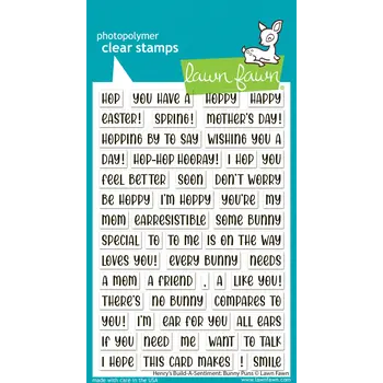 LAWN FAWN LAWN FAWN HENRY'S BUILD-A-SENTIMENT: BUNNY PUNS CLEAR STAMP SET