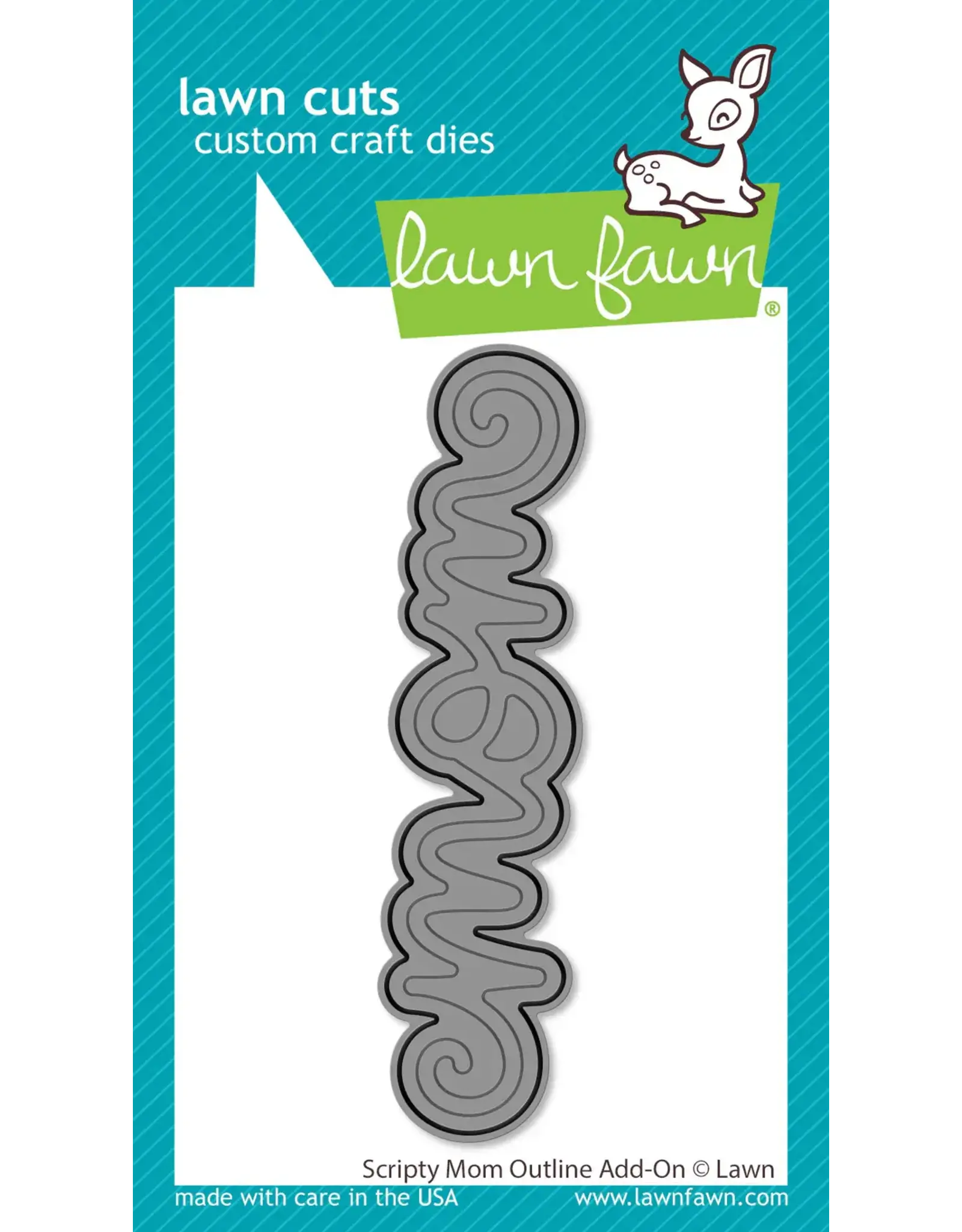 LAWN FAWN LAWN FAWN SCRIPTY MOM OUTLINE ADD-ON DIE
