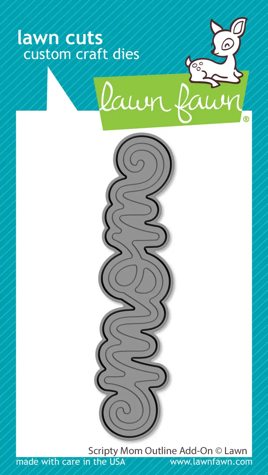 LAWN FAWN LAWN FAWN SCRIPTY MOM OUTLINE ADD-ON DIE