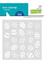 LAWN FAWN LAWN FAWN EASTER EGG BACKGROUND 6x6  STENCIL SET 2/PK