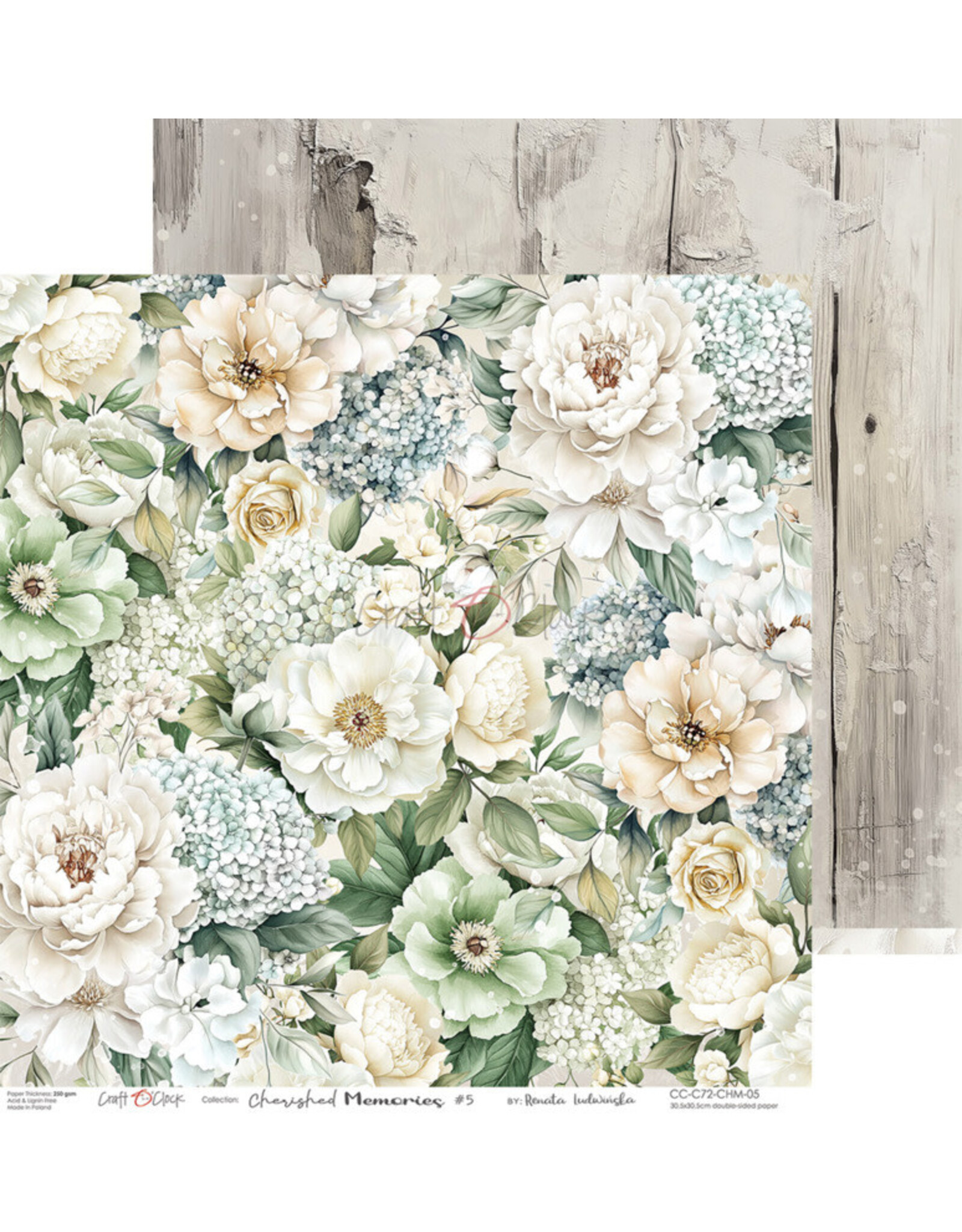 CRAFT O'CLOCK CRAFT O'CLOCK CHERISHED MEMORIES 12x12 PAPER PAD 6 SHEETS