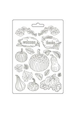 STAMPERIA STAMPERIA GOLDEN HARMONY COLLECTION PUMPKINS A4 SOFT MAXI MOULD