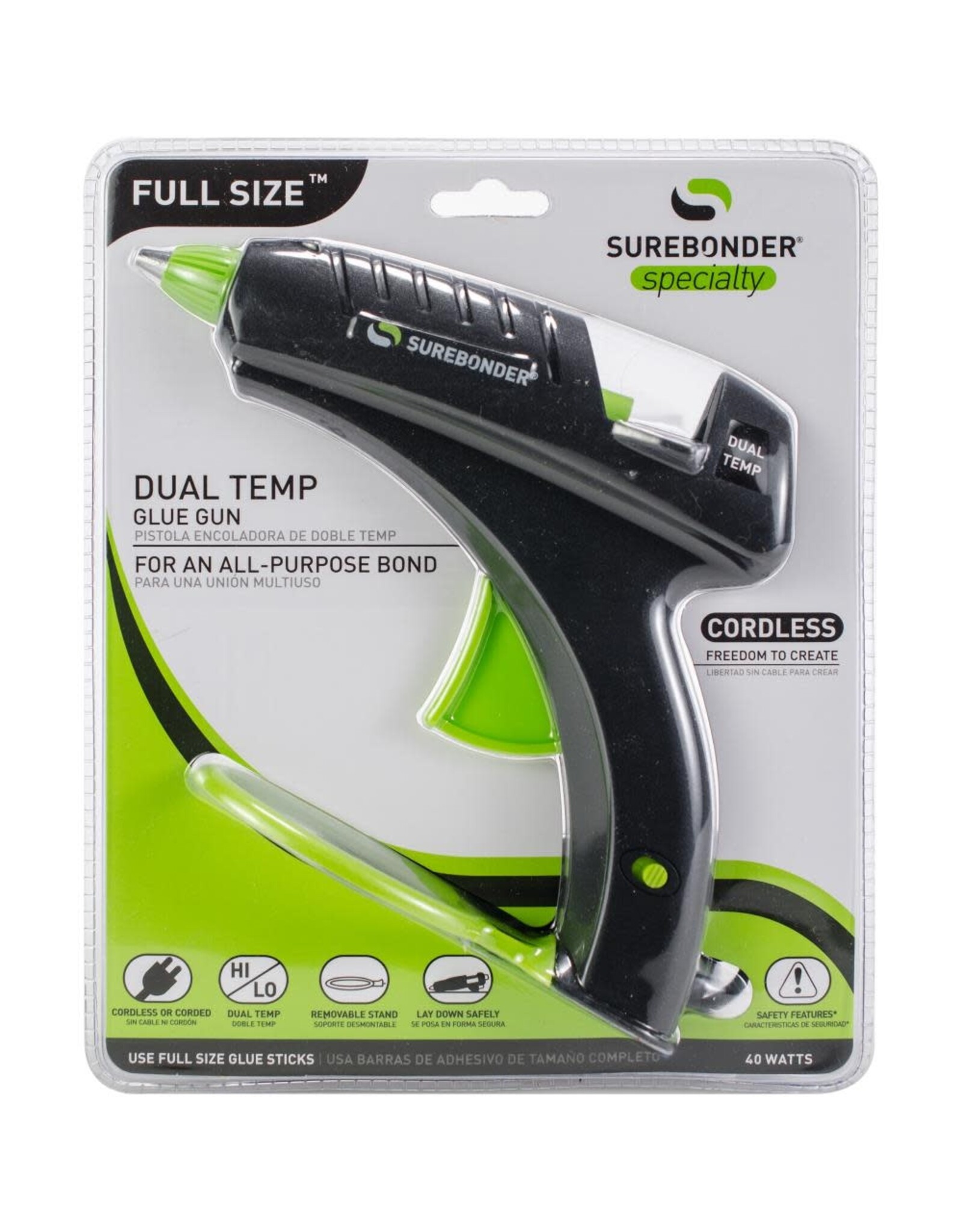 SUREBONDER SUREBONDER DUAL-TEMP CORDLESS HOT GLUE GUN