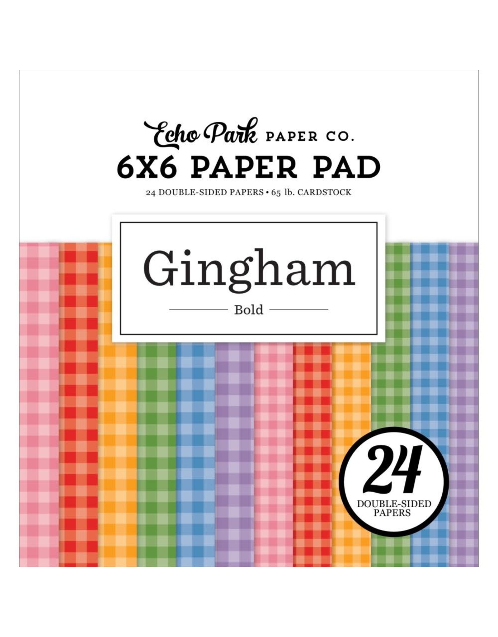 ECHO PARK PAPER ECHO PARK BOLD GINGHAM 6x6 PAPER PAD 24 SHEETS