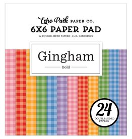 ECHO PARK PAPER ECHO PARK BOLD GINGHAM 6x6 PAPER PAD 24 SHEETS