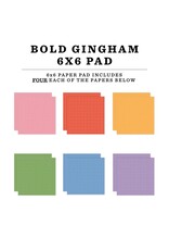 ECHO PARK PAPER ECHO PARK BOLD GINGHAM 6x6 PAPER PAD 24 SHEETS