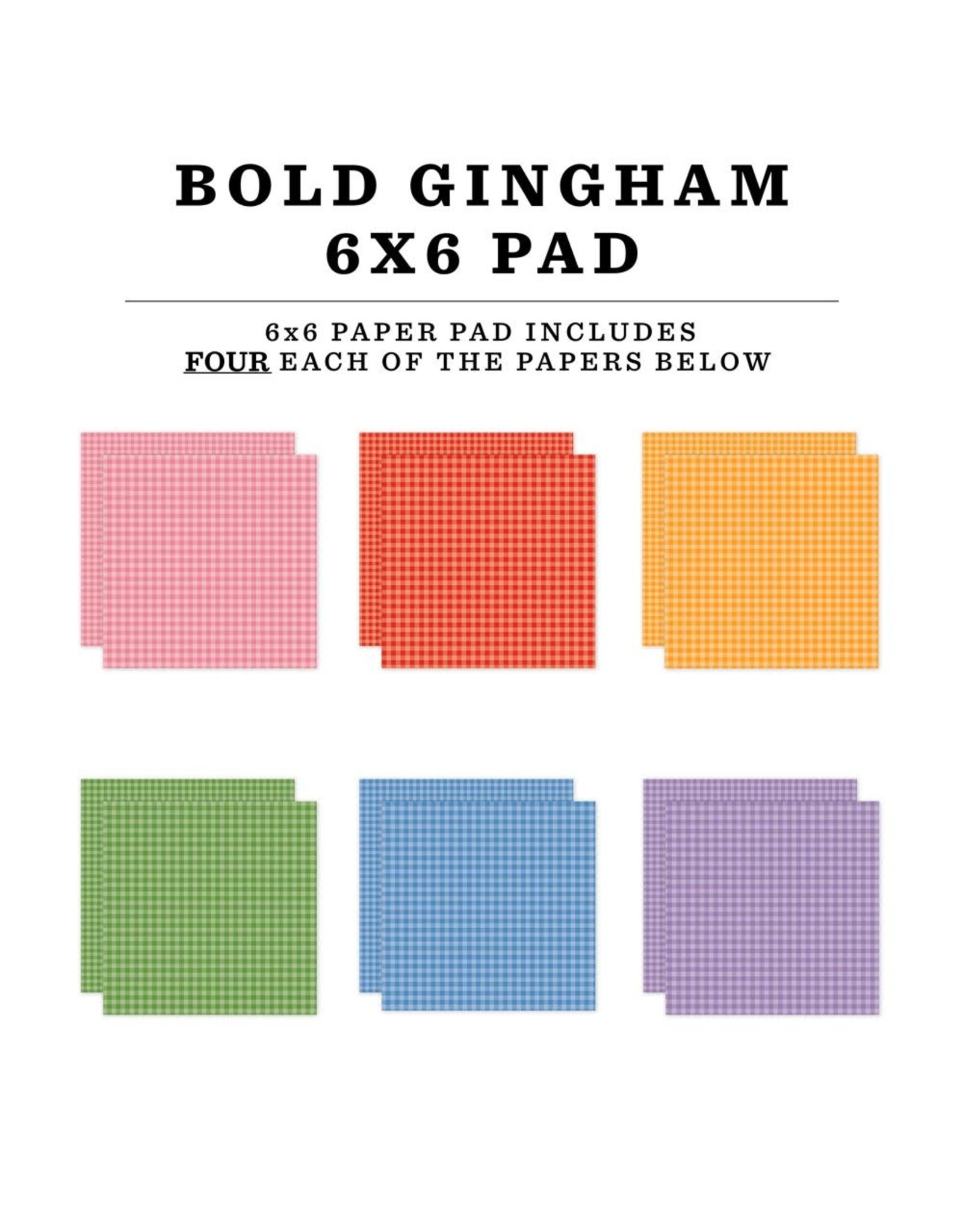 ECHO PARK PAPER ECHO PARK BOLD GINGHAM 6x6 PAPER PAD 24 SHEETS