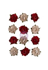 PRIMA PRIMA RETURN TO WONDERLAND ROSE GARDEN PAPER FLOWERS 12 PIECES