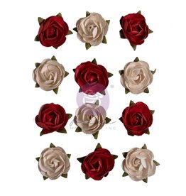 PRIMA PRIMA RETURN TO WONDERLAND ROSE GARDEN PAPER FLOWERS 12 PIECES