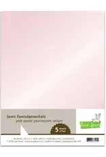 LAWN FAWN LAWN FAWN FAWNDAMENTALS PINK PASTEL VELLUM 8.5 X 11 5/PK