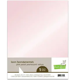 LAWN FAWN LAWN FAWN FAWNDAMENTALS PINK PASTEL VELLUM 8.5 X 11 5/PK