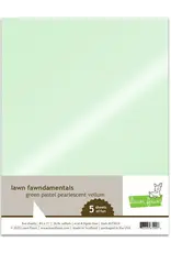 LAWN FAWN LAWN FAWN FAWNDAMENTALS GREEN PASTEL VELLUM 8.5 X 11 5/PK