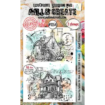 AALL & CREATE AALL & CREATE AUTOUR DE MWA #1254 QUIET CORNERS A6 CLEAR STAMP SET