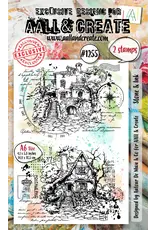 AALL & CREATE AALL & CREATE AUTOUR DE MWA #1255 STONE & INK A6 CLEAR STAMP SET