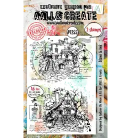 AALL & CREATE AALL & CREATE AUTOUR DE MWA #1255 STONE & INK A6 CLEAR STAMP SET