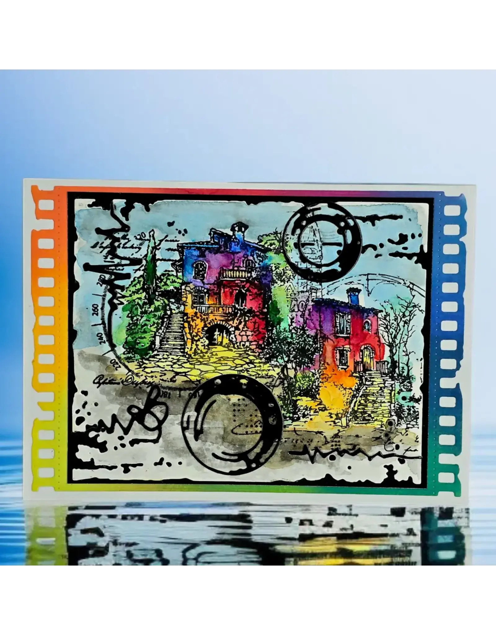 AALL & CREATE AALL & CREATE AUTOUR DE MWA #1255 STONE & INK A6 CLEAR STAMP SET