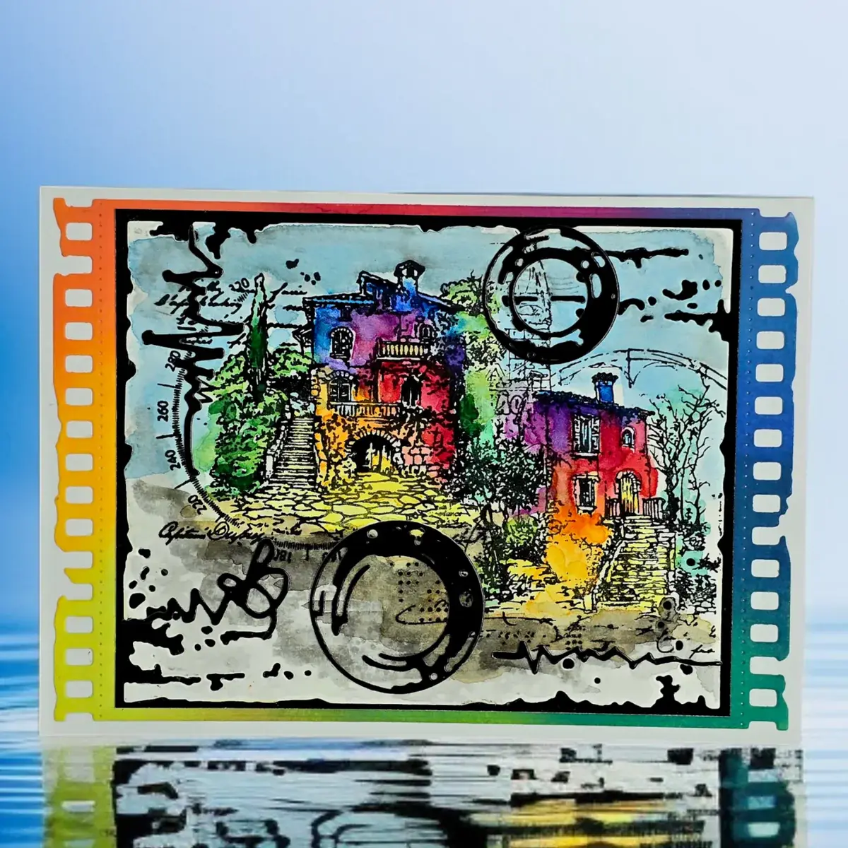 AALL & CREATE AALL & CREATE AUTOUR DE MWA #1255 STONE & INK A6 CLEAR STAMP SET