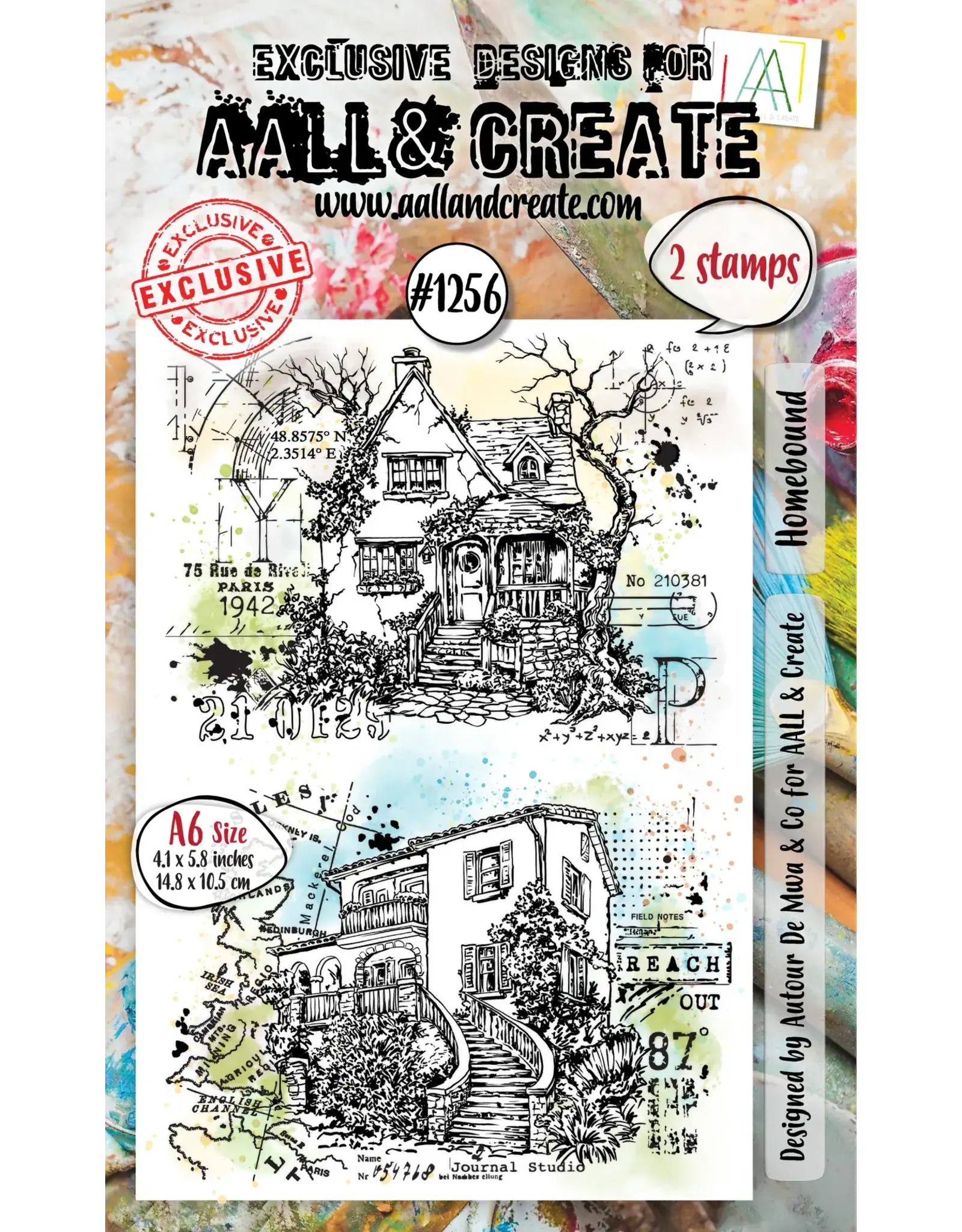 AALL & CREATE AALL & CREATE AUTOUR DE MWA #1256 HOMEBOUND A6 CLEAR STAMP SET