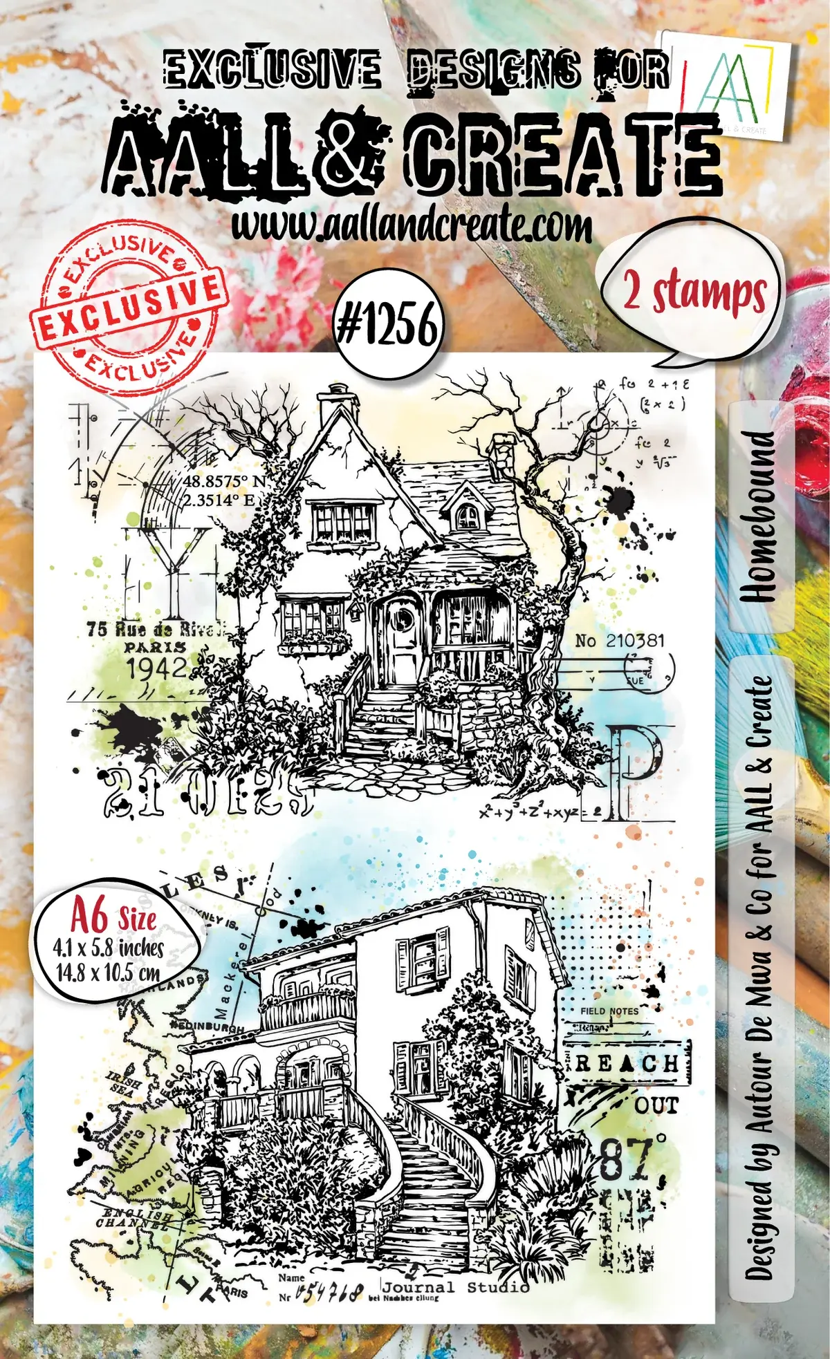 AALL & CREATE AALL & CREATE AUTOUR DE MWA #1256 HOMEBOUND A6 CLEAR STAMP SET