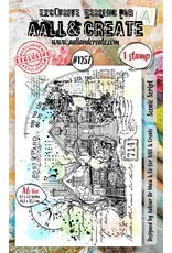 AALL & CREATE AALL & CREATE AUTOUR DE MWA #1257 SCENIC SCRIPT A6 CLEAR STAMP