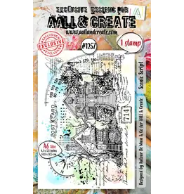 AALL & CREATE AALL & CREATE AUTOUR DE MWA #1257 SCENIC SCRIPT A6 CLEAR STAMP