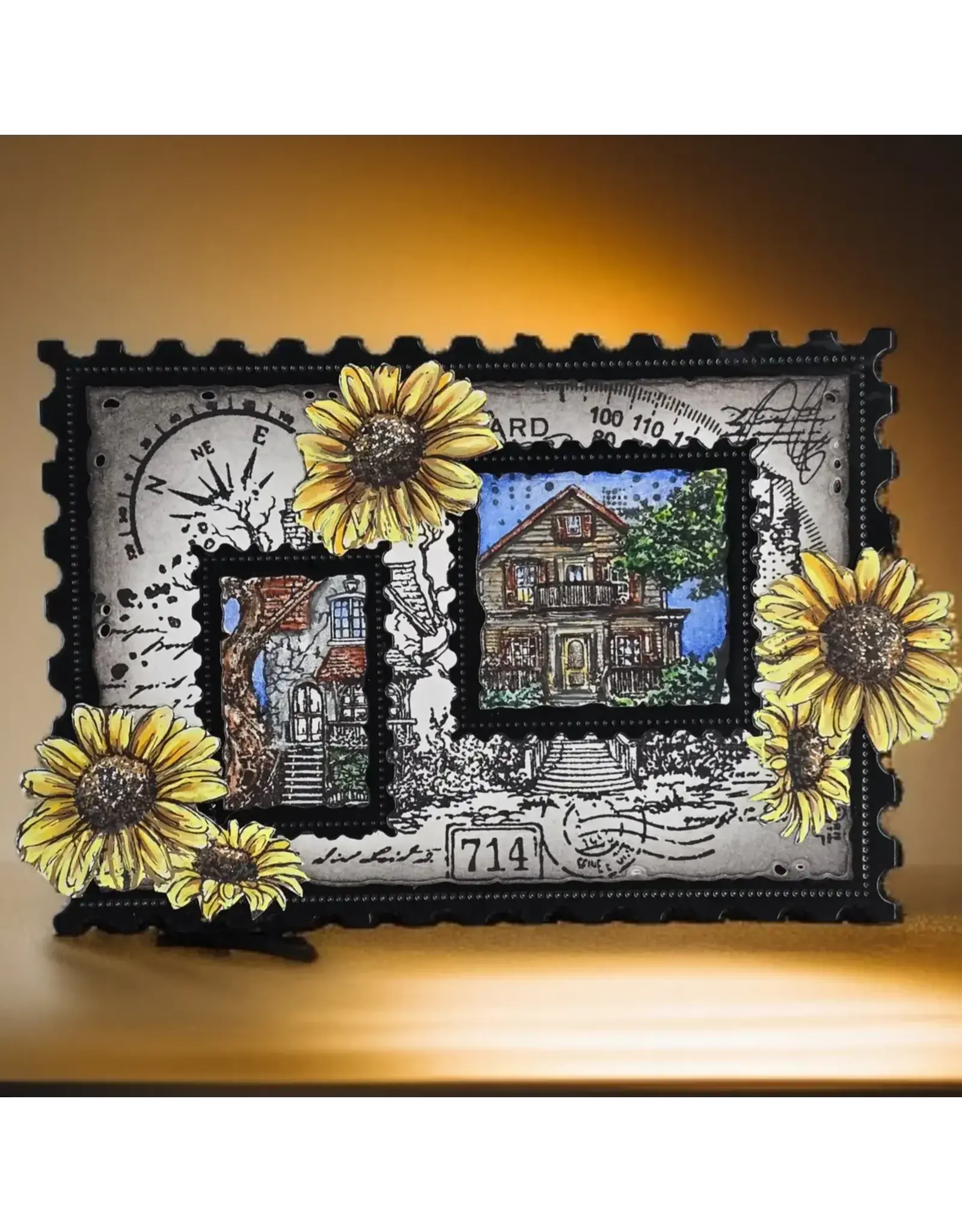 AALL & CREATE AALL & CREATE AUTOUR DE MWA #1257 SCENIC SCRIPT A6 CLEAR STAMP