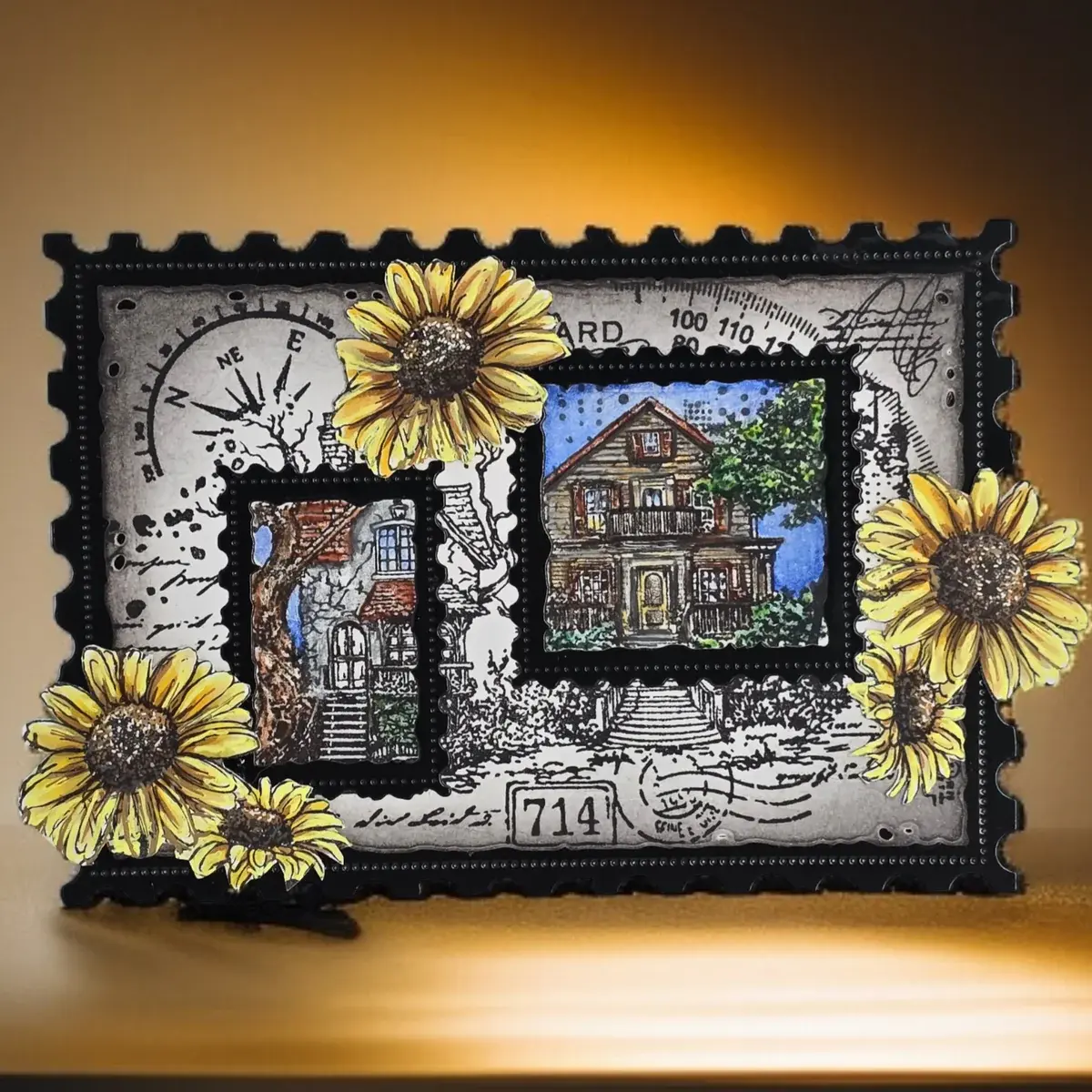 AALL & CREATE AALL & CREATE AUTOUR DE MWA #1257 SCENIC SCRIPT A6 CLEAR STAMP