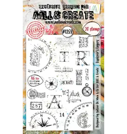 AALL & CREATE AALL & CREATE AUTOUR DE MWA #1259 EXPLORER'S LAYERS A6 CLEAR STAMP SET