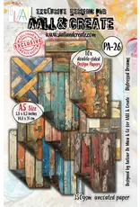 AALL & CREATE AALL & CREATE AUTOUR DE MWA & CO #26 DISTRESSED DREAMS A5 DOUBLE-SIDED DESIGN PAPERS 10/PK