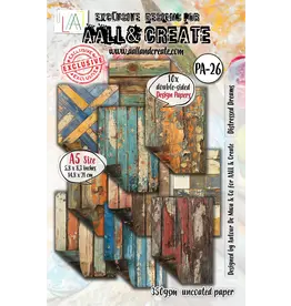 AALL & CREATE AALL & CREATE AUTOUR DE MWA & CO #26 DISTRESSED DREAMS A5 DOUBLE-SIDED DESIGN PAPERS 10/PK
