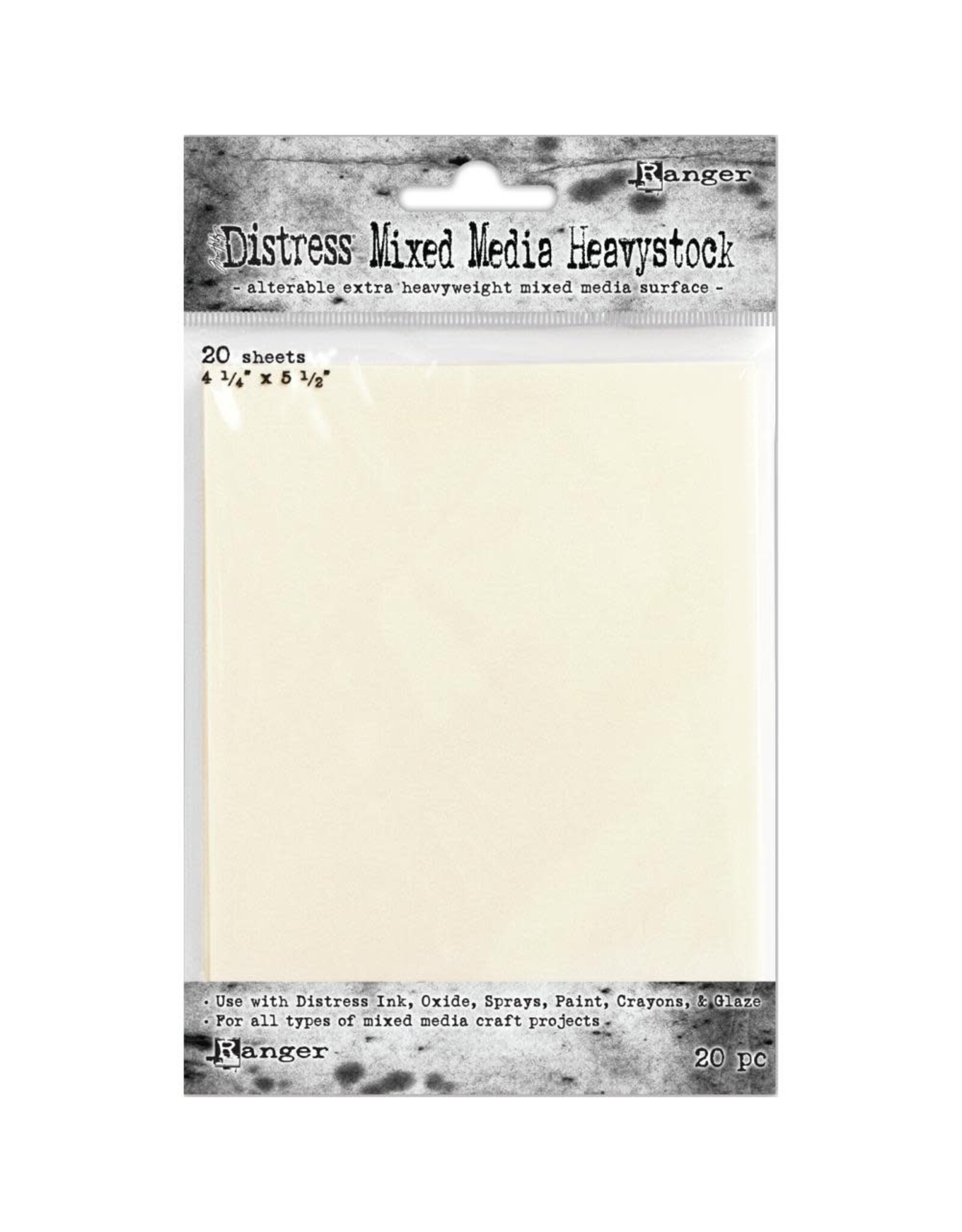 RANGER TIM HOLTZ DISTRESS MIXED MEDIA HEAVYSTOCK 4.25X5.5 20PK