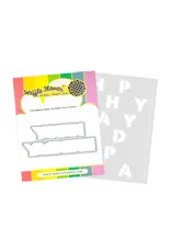 WAFFLE FLOWER WAFFLE FLOWER OVERLAPPING HAPPY BIRTHDAY DIE-N-STENCIL