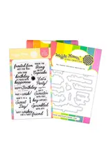WAFFLE FLOWER WAFFLE FLOWER HEY CUPCAKE SENTIMENTS CLEAR STAMP SET AND DIE COMBO