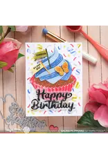 WAFFLE FLOWER WAFFLE FLOWER HAPPY BIRTHDAY SCRIPT WORD DIE