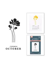 SPELLBINDERS SPELLBINDERS BETTERPRESS FLORALS THROUGH THE YEAR COLLECTION OCTOBER COSMOS PRESS PLATES