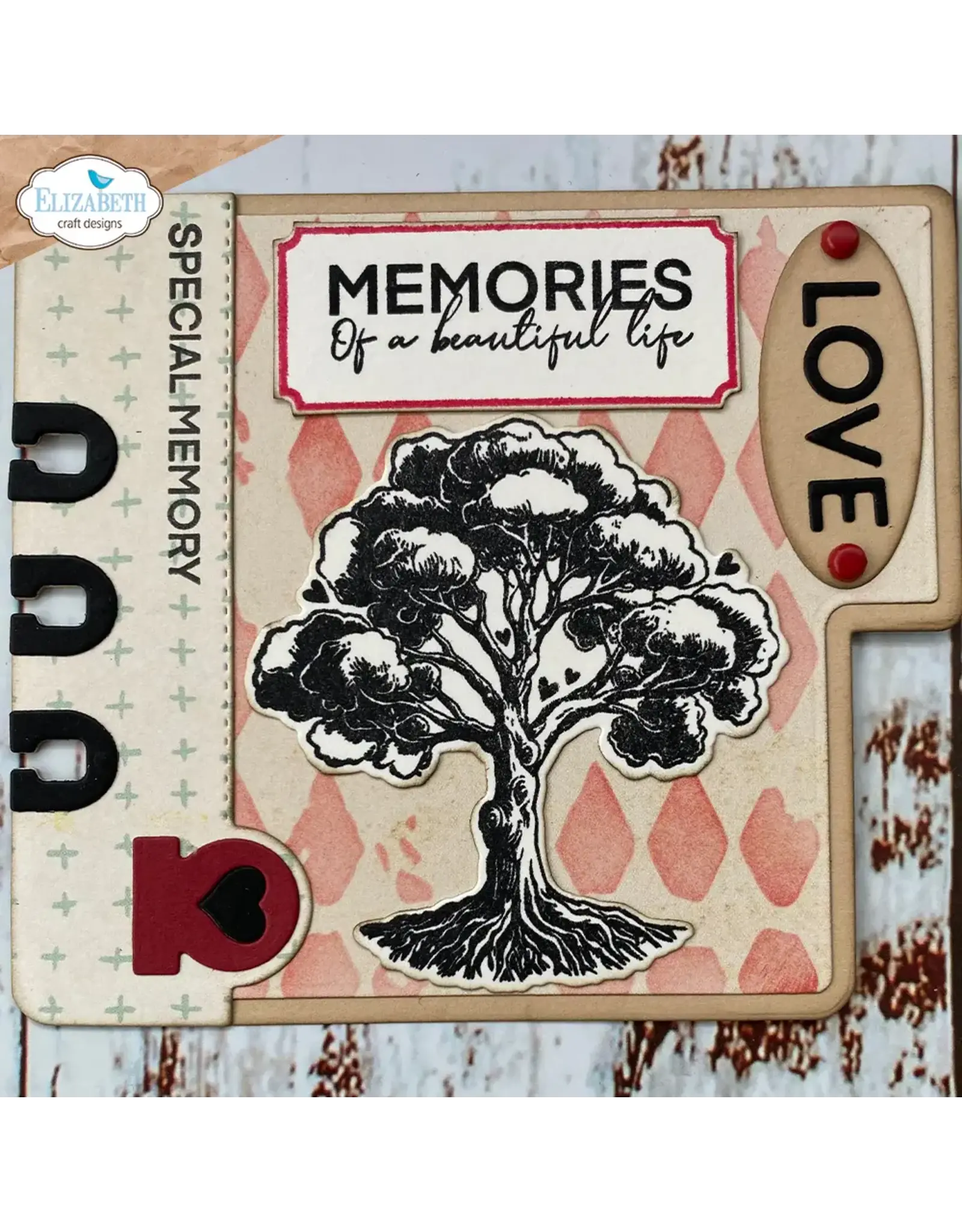 ELIZABETH CRAFT DESIGNS ELIZABETH CRAFT DESIGNS ESTHER GLAS PLANNER ESSENTIALS TREE OF LIFE CLEAR STAMP & DIE SET