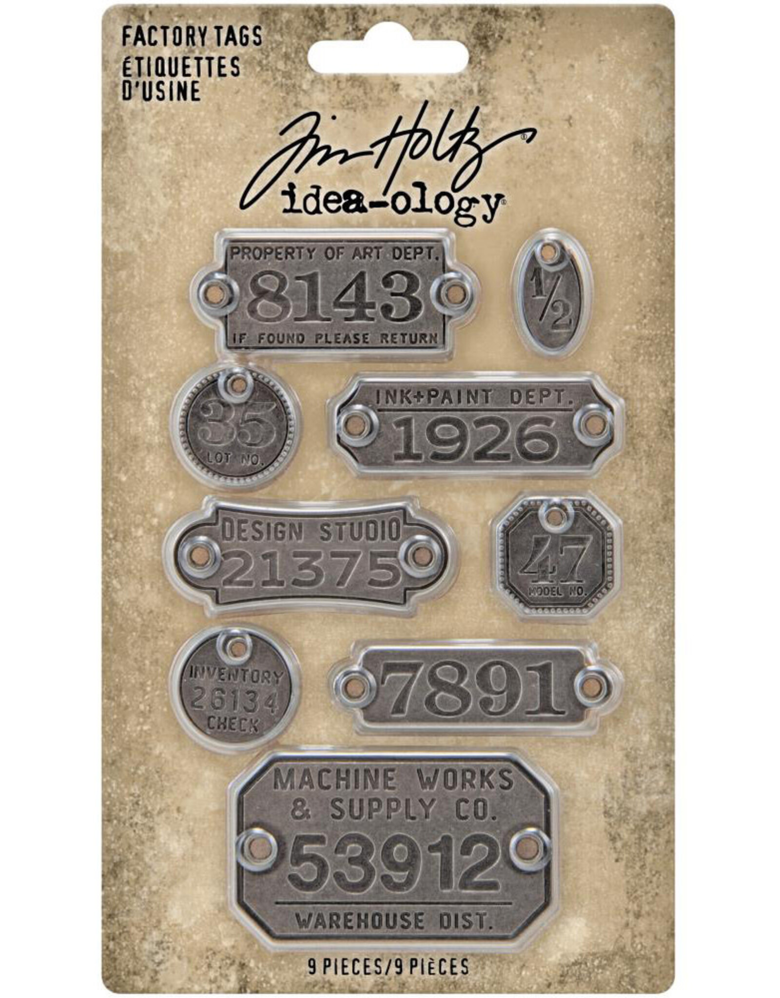 ADVANTUS IDEA-OLOGY METAL FACTORY TAGS 9/PKG