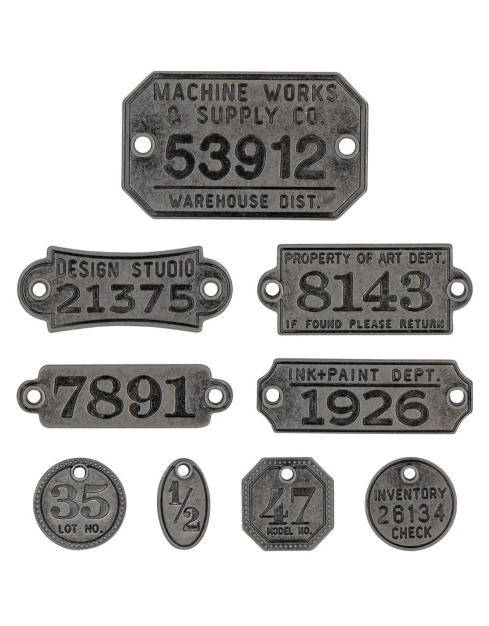 ADVANTUS IDEA-OLOGY METAL FACTORY TAGS 9/PKG