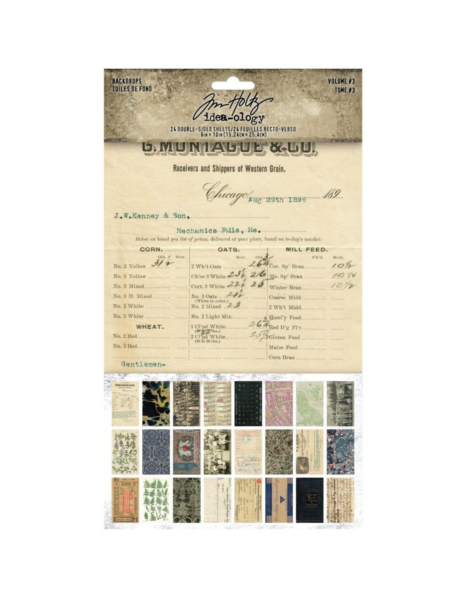 ADVANTUS TIM HOLTZ IDEA-OLOGY BACKDROPS VOLUME#3 6x10 CARDSTOCK DOUBLE SIDED SHEETS 24/PK