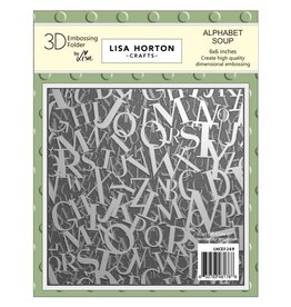 LISA HORTON CRAFTS LISA HORTON CRAFTS ALPHABET SOUP 6x6 3D EMBOSSING FOLDER