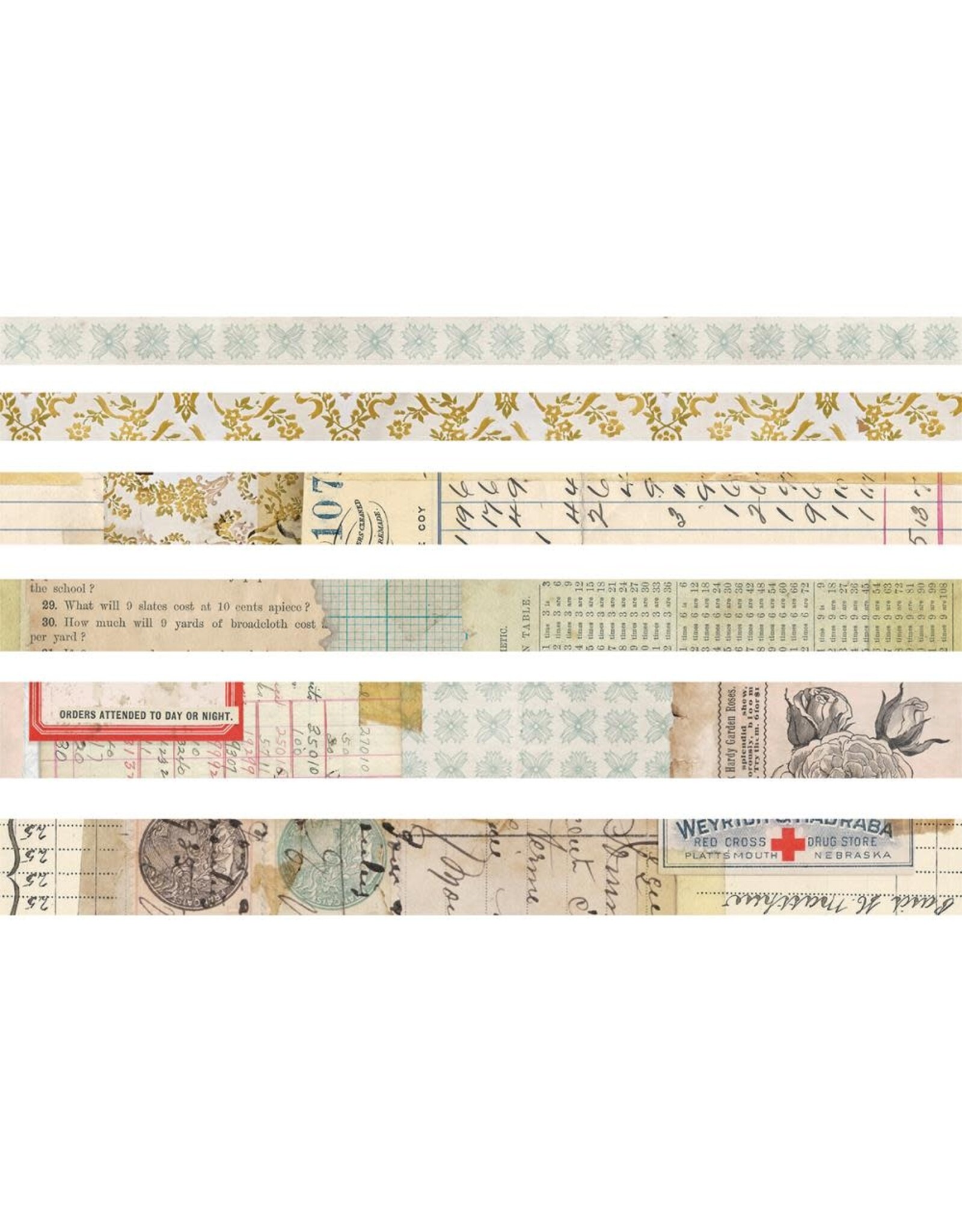 ADVANTUS TIM HOLTZ IDEA-OLOGY SALVAGED WASHI TAPE 6PK