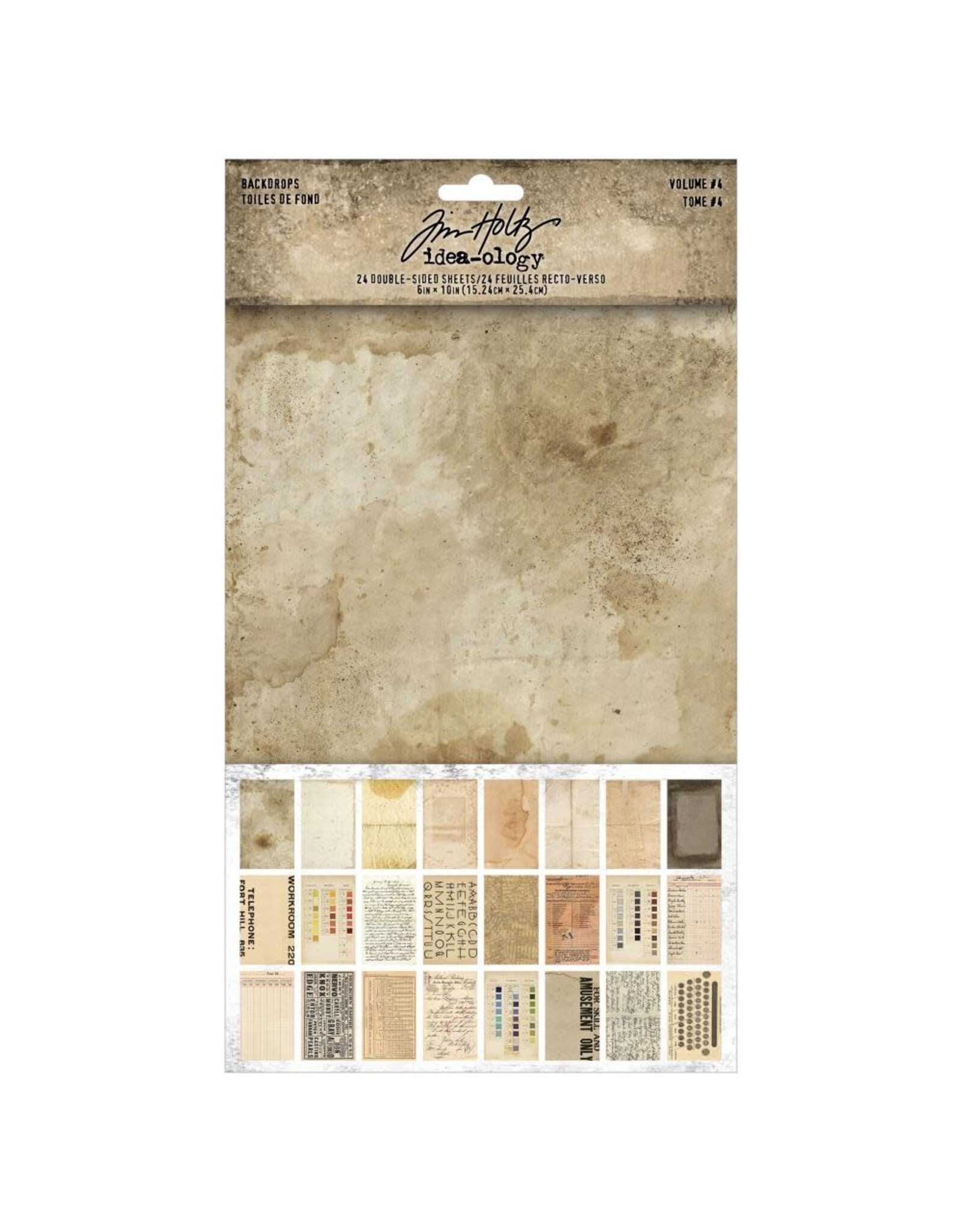 ADVANTUS TIM HOLTZ IDEA-OLOGY BACKDROPS VOLUME#4 6x10 CARDSTOCK 24 SHEETS