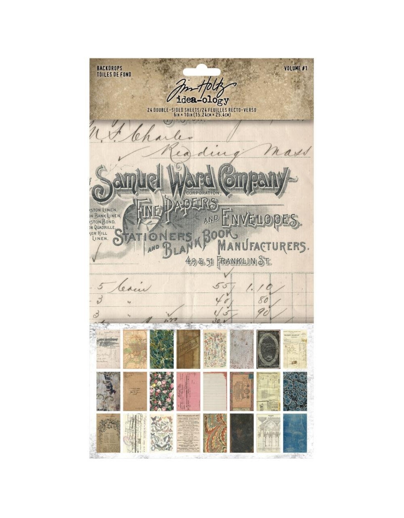 ADVANTUS TIM HOLTZ IDEA-OLOGY BACKDROPS VOLUME#1 6x10 CARDSTOCK DOUBLE SIDED SHEETS