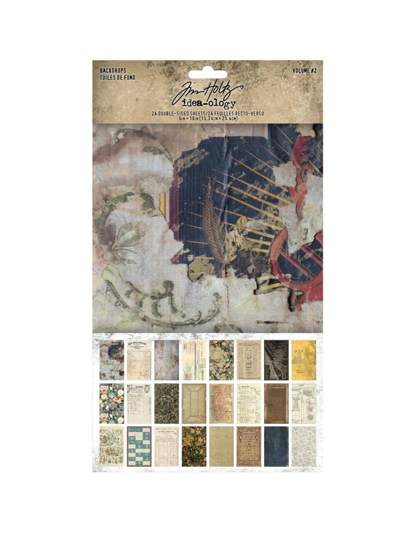ADVANTUS TIM HOLTZ IDEA-OLOGY BACKDROPS VOLUME#2 6x10 CARDSTOCK DOUBLE SIDED SHEETS