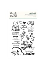 SIMPLE STORIES SIMPLE STORIES SAY CHEESE CLASSIC POOH FRIENDS FOREVER 4x6 CLEAR STAMP SET