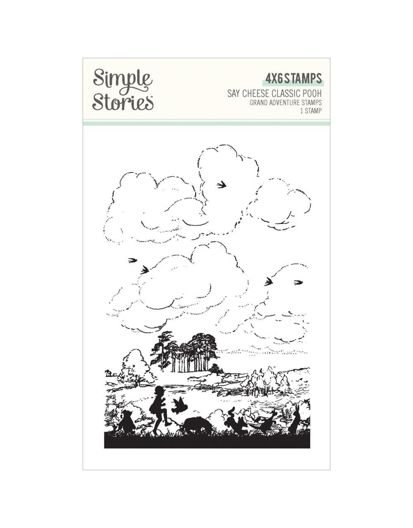 SIMPLE STORIES SIMPLE STORIES SAY CHEESE CLASSIC POOH GRAND ADVENTURE 4x6 CLEAR STAMP