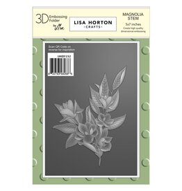 LISA HORTON CRAFTS LISA HORTON CRAFTS MAGNOLIA STEM 5x7 3D EMBOSSING FOLDER