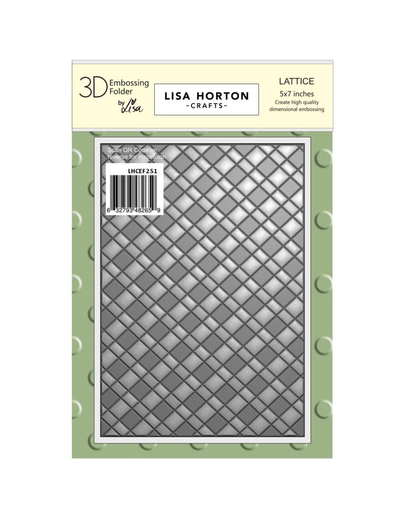 LISA HORTON CRAFTS LISA HORTON CRAFTS LATTICE 5x7 3D EMBOSSING FOLDER